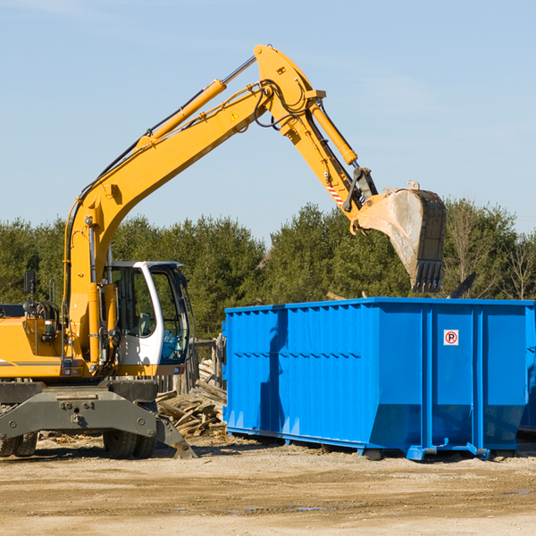 what size residential dumpster rentals are available in Upland IN